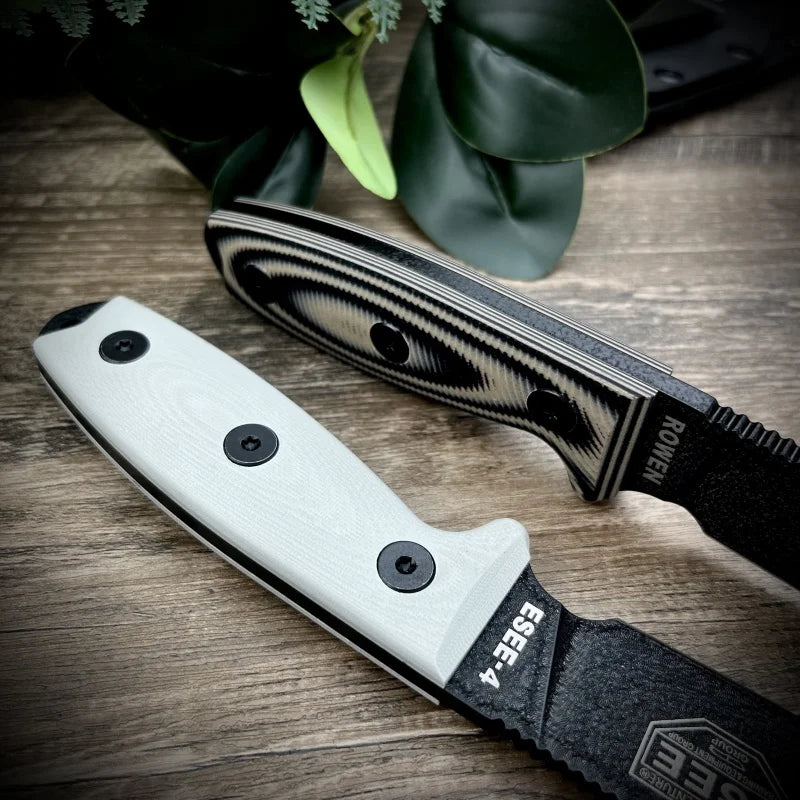 ESEE4 Straight Knife G10 Handle D2 Blade Wilderness Exploration, Hunting, Defense, Cutting and Multi-functional Tactical Knives