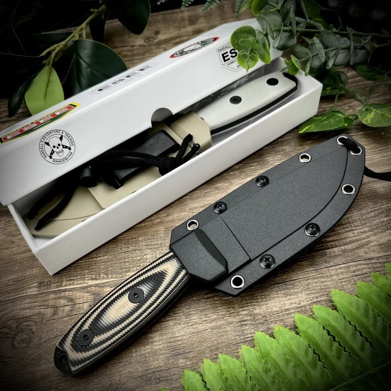 ESEE4 Straight Knife G10 Handle D2 Blade Wilderness Exploration, Hunting, Defense, Cutting and Multi-functional Tactical Knives